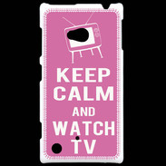 Coque Nokia Lumia 720 Keep Calm Watch TV Rose
