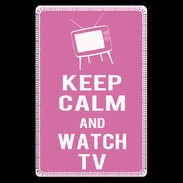 Etui carte bancaire Keep Calm Watch TV Rose