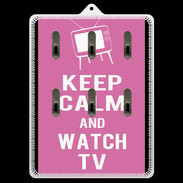 Porte clés Keep Calm Watch TV Rose