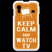 Coque Samsung ACE S5830 Keep Calm Watch TV Orange