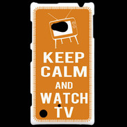 Coque Nokia Lumia 720 Keep Calm Watch TV Orange