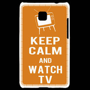 Coque LG Optimus L3 II Keep Calm Watch TV Orange
