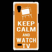 Coque LG Optimus L9 Keep Calm Watch TV Orange