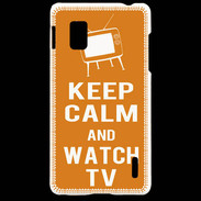 Coque LG Optimus G Keep Calm Watch TV Orange