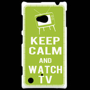 Coque Nokia Lumia 720 Keep Calm Watch TV Vert pomme