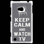 Coque Nokia Lumia 720 Keep Calm Watch TV Gris
