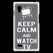 Coque LG Optimus L9 Keep Calm Watch TV Gris