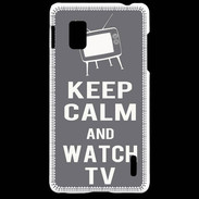 Coque LG Optimus G Keep Calm Watch TV Gris