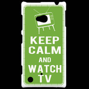 Coque Nokia Lumia 720 Keep Calm Watch TV Vert
