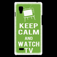 Coque LG Optimus L9 Keep Calm Watch TV Vert