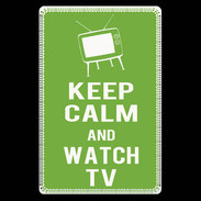 Etui carte bancaire Keep Calm Watch TV Vert