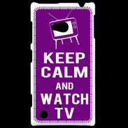 Coque Nokia Lumia 720 Keep Calm Watch TV Violet