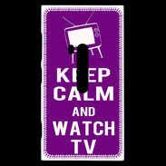 Coque Nokia Lumia 920 Keep Calm Watch TV Violet