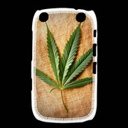 Coque Blackberry Curve 9320 Feuille de cannabis sur toile beige