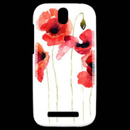 Coque HTC One SV Dessin de coquelicot