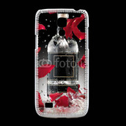 Coque Samsung Galaxy S4mini Bouteille alcool pétales de rose glamour
