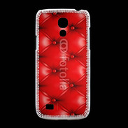 Coque Samsung Galaxy S4mini Capitonnage cuir rouge