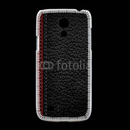 Coque Samsung Galaxy S4mini Effet cuir noir et rouge