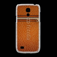 Coque Samsung Galaxy S4mini Effet cuir avec zippe