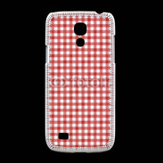 Coque Samsung Galaxy S4mini Effet vichy rouge et blanc