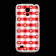 Coque Samsung Galaxy S4mini Mode vichy rouge avec coeur