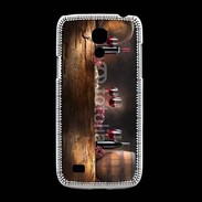 Coque Samsung Galaxy S4mini Vin rouge et tonneaux