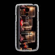 Coque Samsung Galaxy S4mini Vin rouge et tonneaux 2