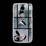 Coque Samsung Galaxy S4mini Orque noir et blanc
