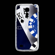 Coque Samsung Galaxy S4mini Poker bleu et noir 2
