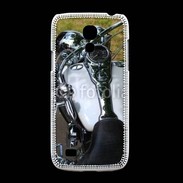 Coque Samsung Galaxy S4mini Moto chromée