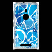 Coque Nokia Lumia 925 Peace and love Bleu