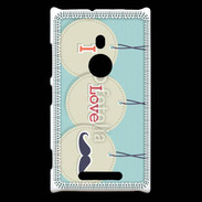Coque Nokia Lumia 925 I love moustache 5