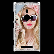 Coque Nokia Lumia 925 Femme glamour avec chihuahua