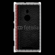 Coque Nokia Lumia 925 Effet cuir noir et rouge