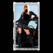 Coque Nokia Lumia 925 Femme blonde sexy voiture noire