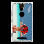 Coque Nokia Lumia 925 Femme assise sur la plage