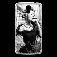 Coque Samsung Galaxy Mega Aristocrate en noir et blanc