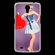 Coque Samsung Galaxy Mega femme glamour coeur style betty boop