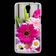 Coque Samsung Galaxy Mega Bouquet de fleur sur bois