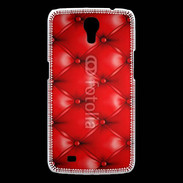 Coque Samsung Galaxy Mega Capitonnage cuir rouge