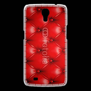 Coque Samsung Galaxy Mega Capitonnage cuir rouge