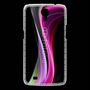Coque Samsung Galaxy Mega Abstract multicolor sur fond noir
