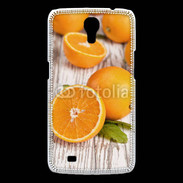 Coque Samsung Galaxy Mega Belles oranges sur fond en bois