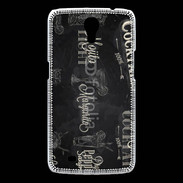 Coque Samsung Galaxy Mega Menu de cocktail en noir et blanc