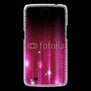 Coque Samsung Galaxy Mega Rideau rose à strass