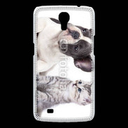 Coque Samsung Galaxy Mega Duo chien et chat