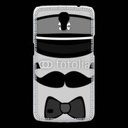 Coque Samsung Galaxy Mega Moustache et casquette tête de mort