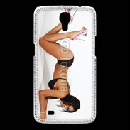 Coque Samsung Galaxy Mega Femme brune sexy avec talon aiguille