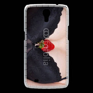 Coque Samsung Galaxy Mega soutien gorge avec une fraise