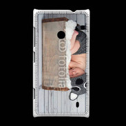 Coque Nokia Lumia 520 Bébé dormant avec chapeau tête de chat